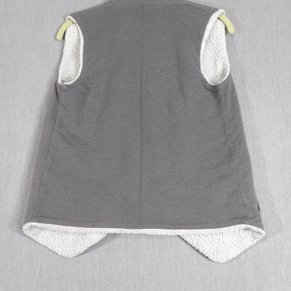Mudd Sherpa Lined Vest Girls 4 Gray‎ Open Front Fleece Cozy Winter Layering Warm